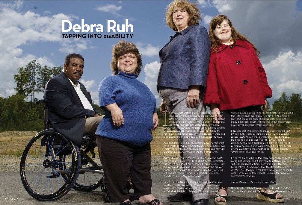 Debra and Sarah Posing on a cover for Newspaper.