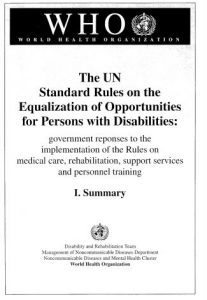 Cover of the UN Standard Rules on the Equalization of Opportunities for PWD.