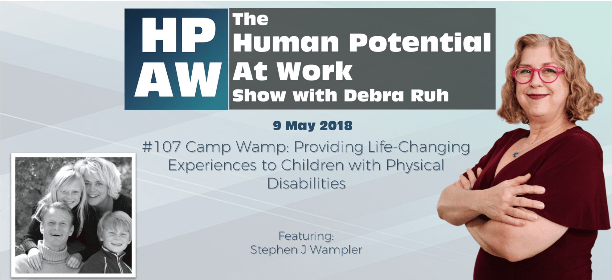 Episode Flyer for episode 107: Camp Wamp: Providing Life-Changing Experiences to Children with Physical Disabilities