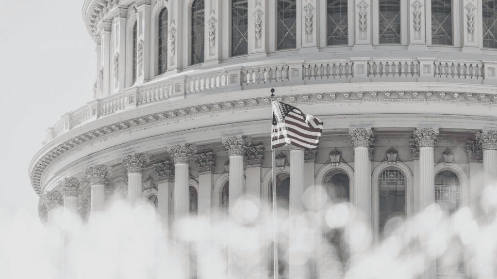 US Senate covered by fog