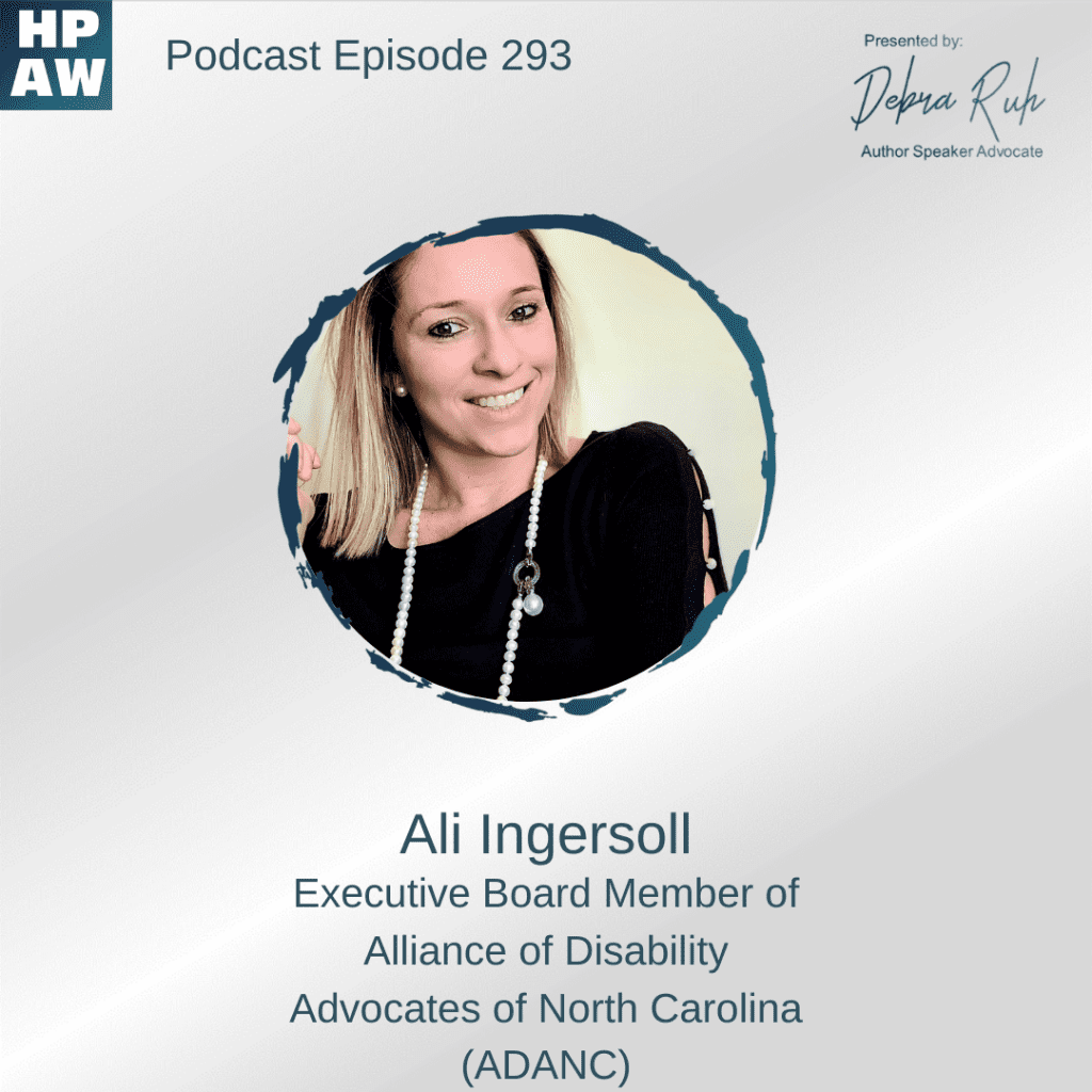 ali ingersoll executive board member of alliance of disability advocates of north carolina (ADANC)